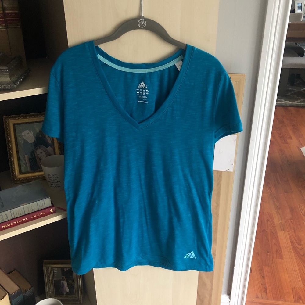 Adidas Blue V Neck T-shirt